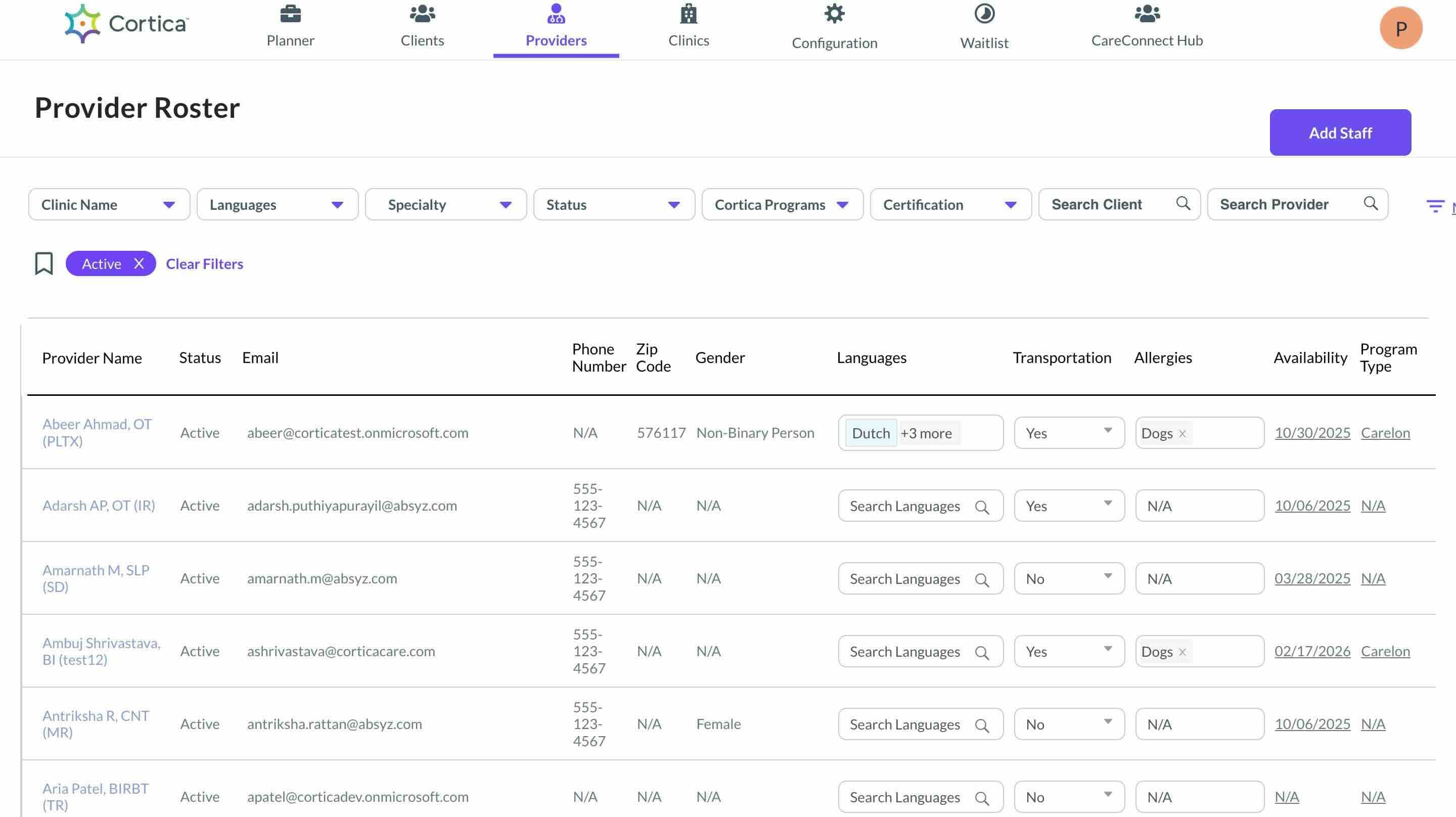 Cortica UI screen